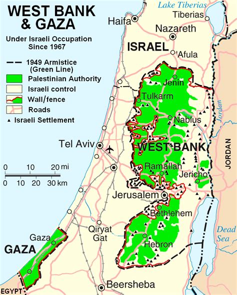 Road map of West Bank. West Bank road map | Vidiani.com | Maps of all countries in one place