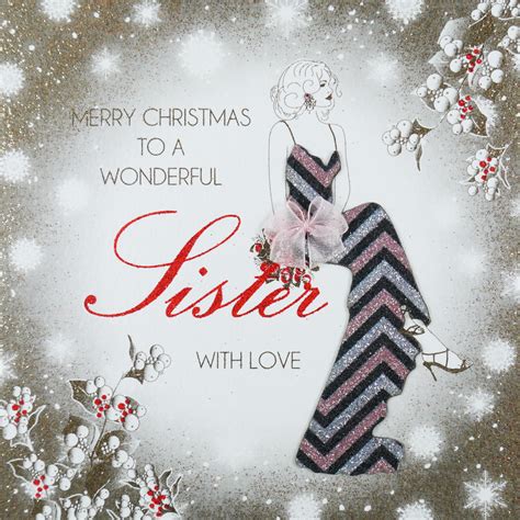 To a Wonderful Sister – Handmade Christmas Card – ACV25 – Tilt Art