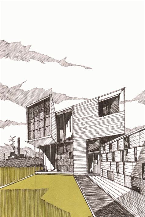 Sustainable architecture architecture drawing sketches buildings landscap… | Architecture ...