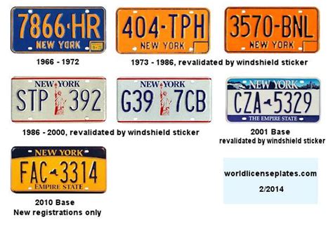 New York State license plates since 1966 | License plate, State license plate, Plates