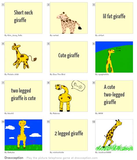 Short neck giraffe - Drawception