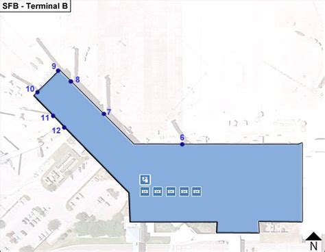 Orlando Sanford Airport SFB Terminal B Map