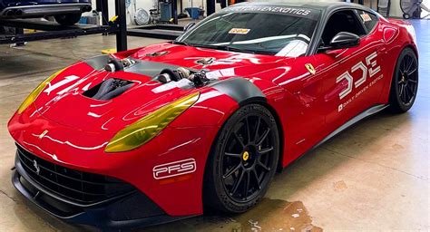 Heavily Tuned 1500 HP Ferrari F12 Has Twin Turbos Sticking Out Of The ...