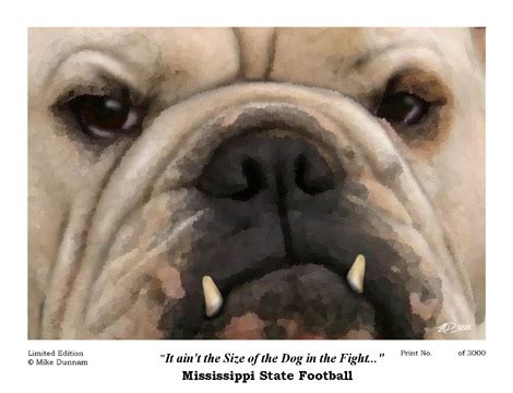 Mississippi State University Bulldogs Football Mascot Art Print