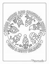 Happy Holidays Coloring Pages Printable sketch template