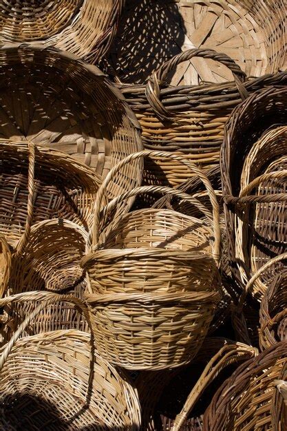 Premium Photo | New wicker wicker baskets traditional easter baskets at ...