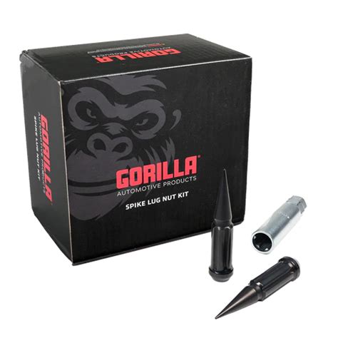 Shop GORILLA PREMIUM Black Spiked Lug Nut Kit with Key – Canadian Lug ...