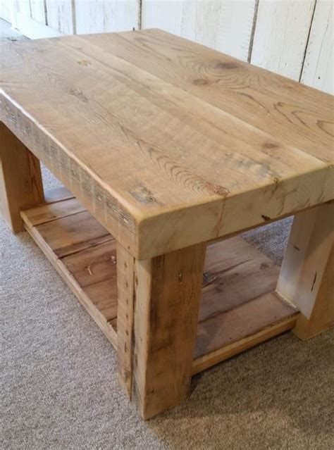 Buy rustic wood coffee table made from reclaimed timber