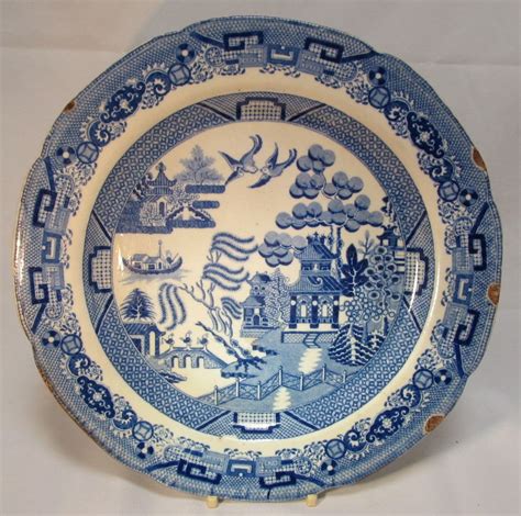 Antique Staffordshire Blue Willow Plate : The Steffen Collection | Ruby ...