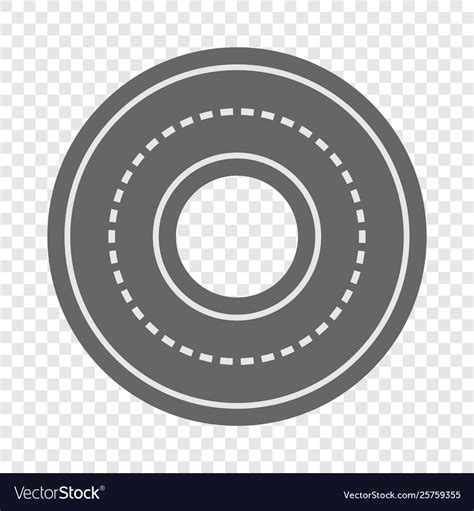 Circle road icon cartoon style Royalty Free Vector Image