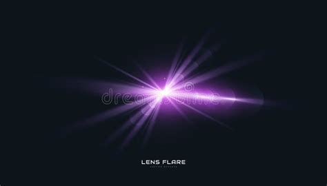 Purple Lens Flare Effect. Vector Transparent Sunlight Light Effect Stock Vector - Illustration ...