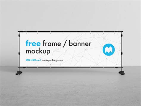 Horizontal Standing Banner Frame Mockup Free Download | Resource Boy