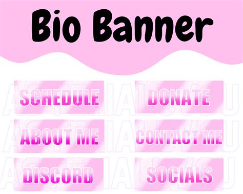 Twitch / Kick Bio Banner Panel - Etsy