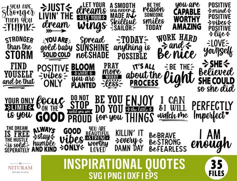 Cut File Cricut Motivational Svg Inspirational Quotes Svg Bundle Motivational Quotes Svg Bundle ...