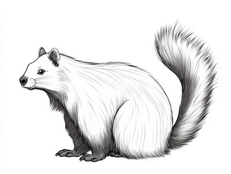 Skunk Design For Adult Coloring - Coloring Page