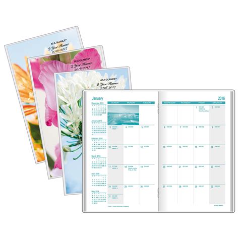 Amazon.com : AT-A-GLANCE 2 Year Pocket Planner 2016-2017, 3.5 x 6 Inches, 1 Planner, Floral ...