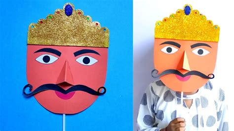 How to make ravan face for Dussehra/paper ravan mask/DIY ravan craft/Dussehra craft ideas # ...