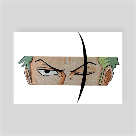 Zoro eyes and scar, an art print by Inga Lauskan - INPRNT