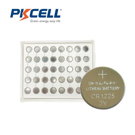 50Pcs/ PKCELL CR1225 3V Lithium Battery BR1225 EBR1225 CR 1225 3v battery-in Button Cell ...