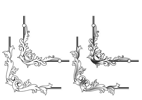 Floral corner frame elements 11017777 Vector Art at Vecteezy