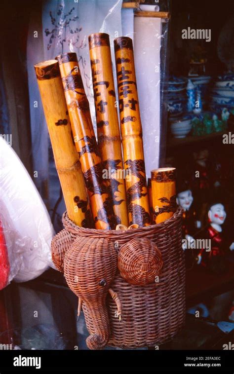 Bamboo flutes Hanoi, Vietnam Stock Photo - Alamy