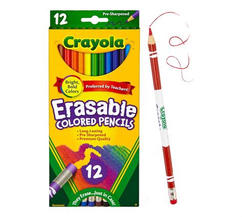 Crayola Erasable Colored Pencils, Assorted Colors, Art Tools for Kids, 12 Count | Crayola