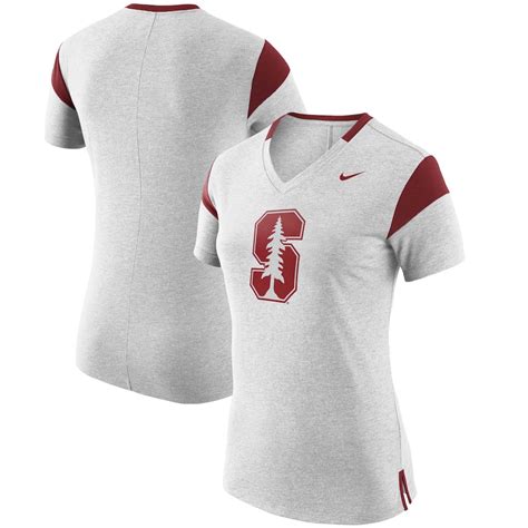 Nike Stanford Cardinal Women's White Fan V-Neck T-Shirt