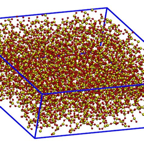 The amorphous silica structure including 2000 SiO 2 molecules and total... | Download Scientific ...