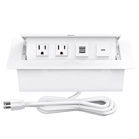 Buy Pop Up Outlets with PD 30W USB Ports, Recessed Hidden Countertop Outlet Connectivity Box ...