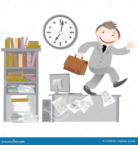 Office Life - End Of Day. Stock Photo - Image: 13168140