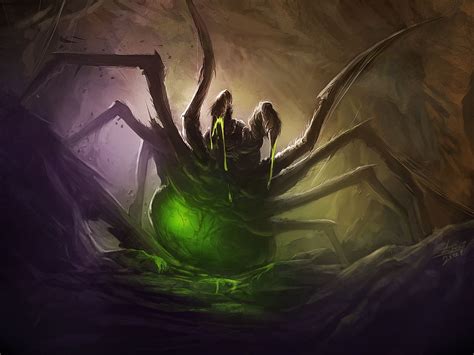 Nice light and brush strokes - Poison spider by ~hunqwert on deviantART | Spider art, Monster ...