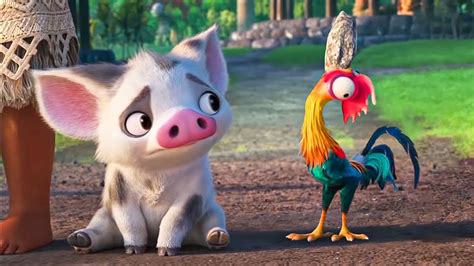 Moana but only when Hei Hei the Rooster or Pua the Pig is on screen - YouTube