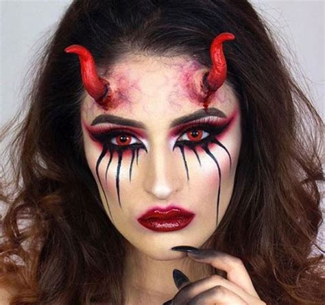 18 Horrifying Devil Halloween Face Makeup Ideas, Styles & Trends 2019 ...