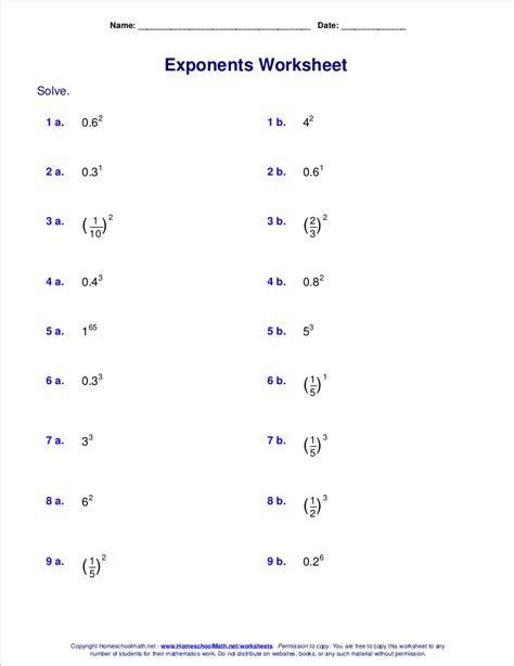 Exponential Expressions And Equations Worksheet 1 Answer Key - Tessshebaylo