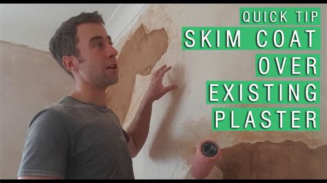 QUICK TIP - Skim Coat over Existing Plaster, use PVA first - YouTube