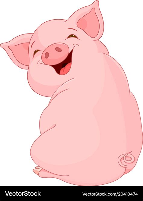 Pretty pig Royalty Free Vector Image - VectorStock