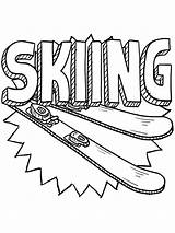 Skiing coloring Pages sketch template