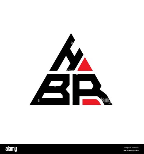 HBR triangle letter logo design with triangle shape. HBR triangle logo ...