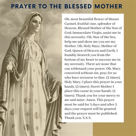 Prayer To The Blessed Mother | Blue & Gold Illustrated