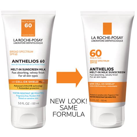 La Roche-Posay Anthelios 60 Body and Face Sunscreen Melt-In Milk Lotion ...