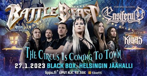 Battle Beast 'The Circus Is Coming To Town' (Black Box, Jäähalli ...