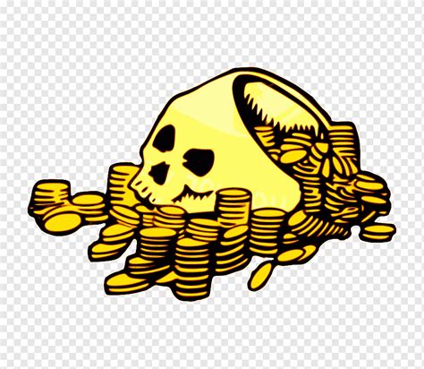 Piracy Gold coin, Of Gold Coins, gold Coin, jolly Roger, gold png | PNGWing