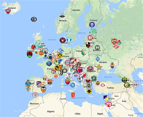 Champions League 2018-19 Map | Champions league, Uefa football ...