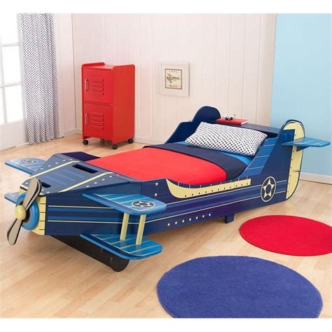 KidKraft Airplane Toddler Bed in Blue | Cymax Business