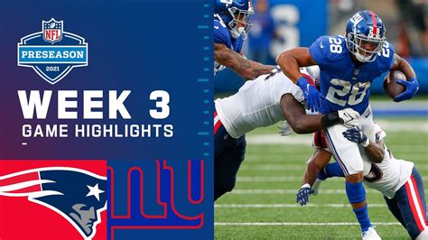 New England Patriots vs. New York Giants | Preseason Week 3 2021 NFL Game Highlights - Win Big ...