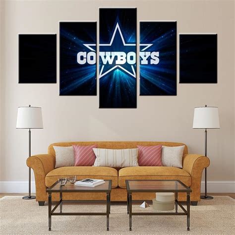 Dallas Cowboys Logo Poster Football – 5 Panel Canvas Art Wall Decor ...