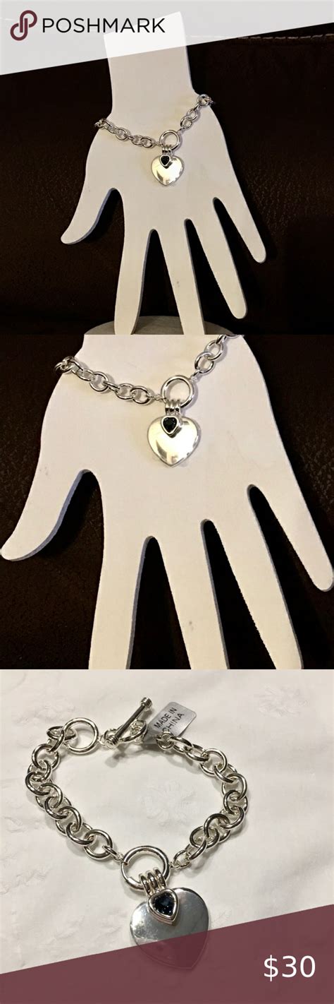 Things Remembered Heart Bracelet NWT Beautiful Things Remembered Heart Silver tone Toggle ...