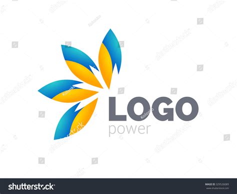 Yellow Blue Leafs Logo Design Four Stock Vector (Royalty Free) 329526089 | Shutterstock