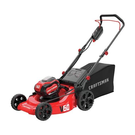 CRAFTSMAN V60 60-Volt Max 21-in Push Cordless Electric Lawn Mower 5 Ah ...