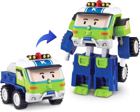 Robocar Poli Toys, Keaton Transforming Robot 4" Transformable Action Toy Figure Vehicles Holiday ...